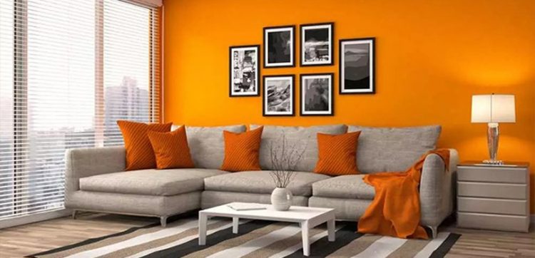 Top Orange Two Colour Combination For Bedroom Walls 2023