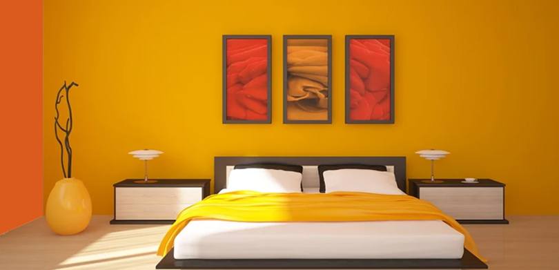 Yellow and orange on sale combination walls